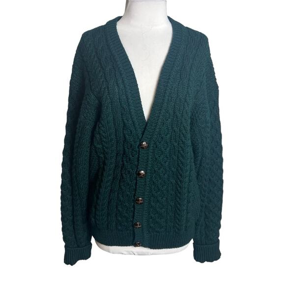 John Molloy Hand fashioned knitwear Ardara co. Donegal pure wool cardigan - Picture 1 of 7